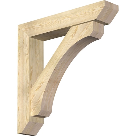 Ekena Millwork Legacy Slat Rough Sawn Bracket w/ Offset Brace, Douglas Fir, 8"W x 42"D x 42"H BKT0806X42X42LEC06RDF